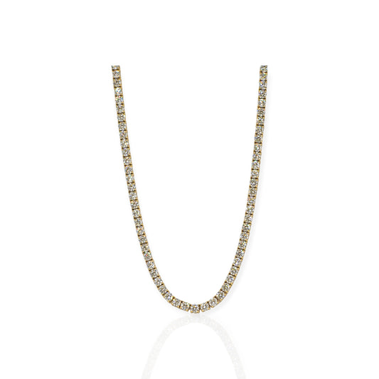 LGD Diamond Tennis Necklace in Yellow Gold